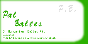 pal baltes business card